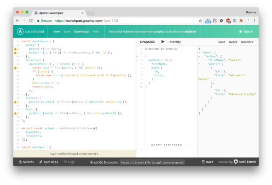 Apollo Launchpad – The GraphQL Server Demo Platform – Bram.us