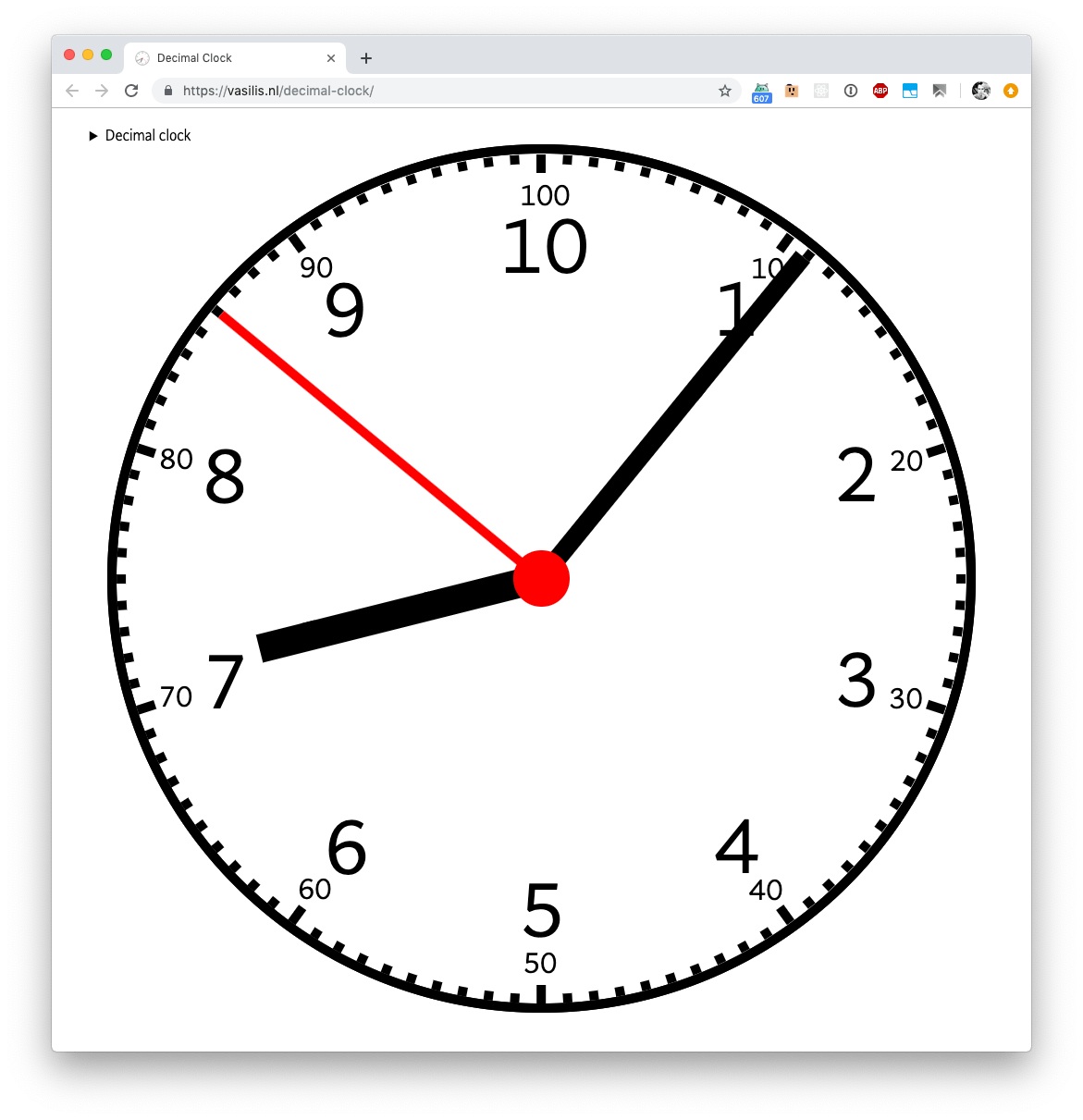 Эксперимент часы и время