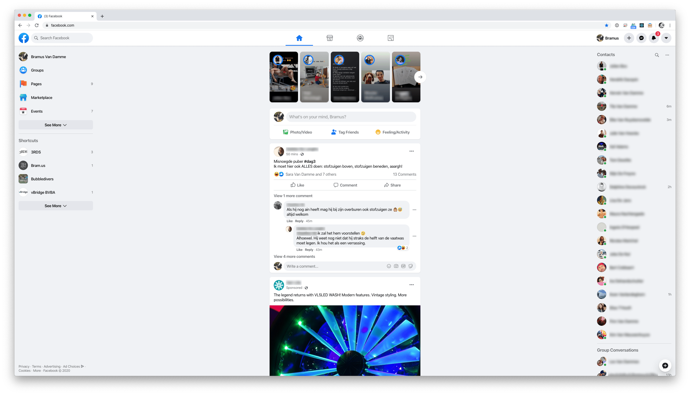 Photo of the new Facebook Home, on a wide screen.