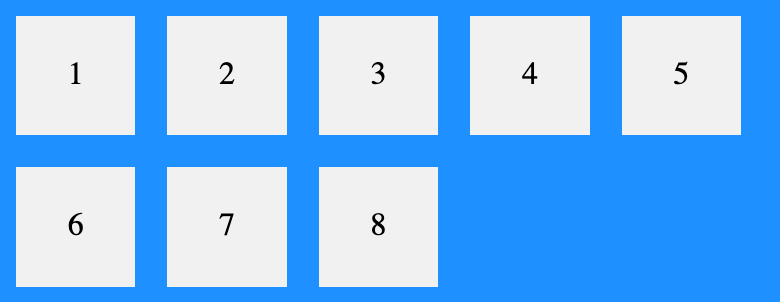 Flexbox layout with CSS margin applied