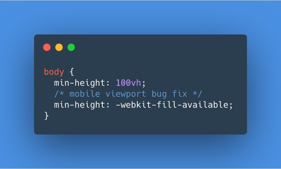 safari 100vh bug