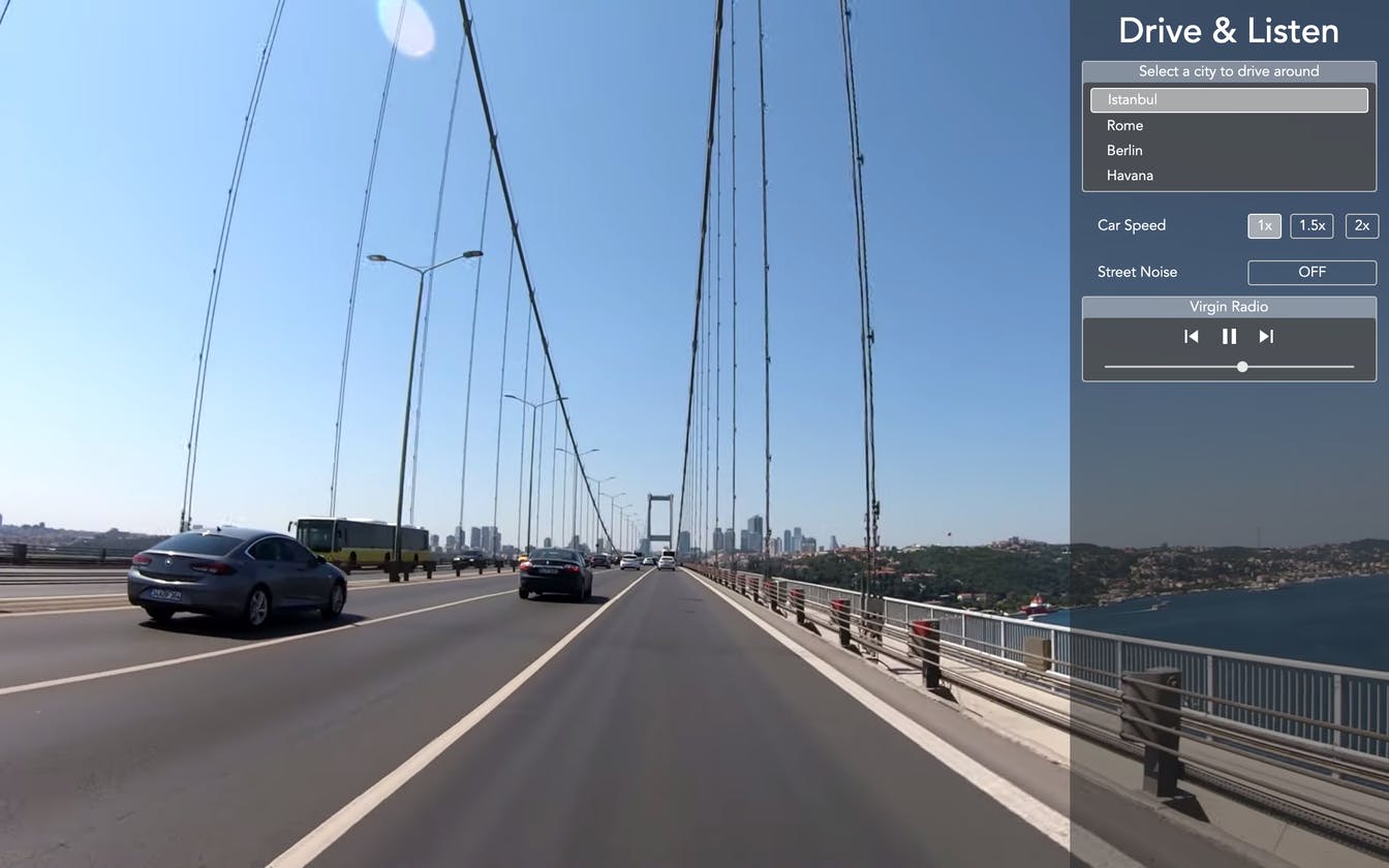 Drive & Listen — Drive around cities while listening to their local ...